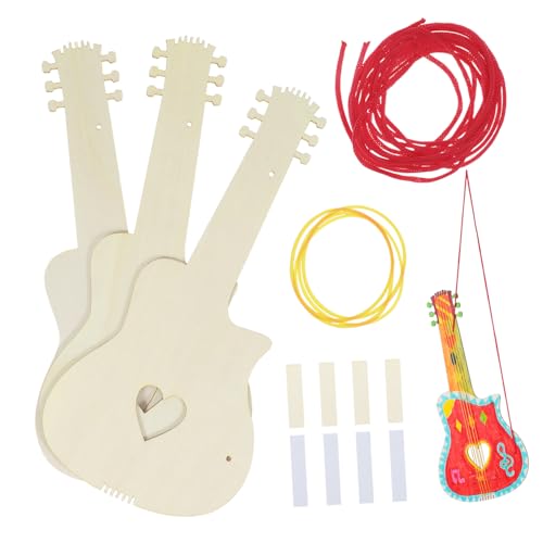 ERINGOGO 4 Stück Teiliges Holz Gitarren für Blanko DIY zum Bemalen Robustes Musikinstrument Handgerecht für Kindergarten Kreative Gestaltung und Musikalischer Spielspaß ERINGOGO 4 Stück Teiliges Holz Gitarren für Blanko DIY zum Bemalen Robustes Musikinstrument Handgerecht für Kindergarten Kreative Gestaltung und Musikalischer Spielspaß von ERINGOGO