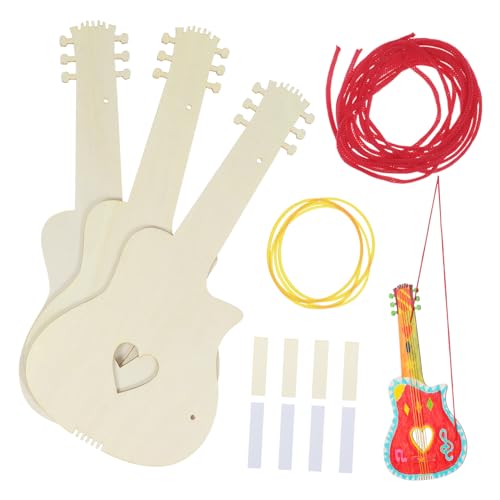 ERINGOGO 4 Stück Teiliges Holzgitarren Kindgerechte und Ergonomisches Design für DIY-bemalung und Kreative Musikprojekte im Kindergarten und Zuhause ERINGOGO 4 Stück Teiliges Holzgitarren Kindgerechte und Ergonomisches Design für DIY-bemalung und Kreative Musikprojekte im Kindergarten und Zuhause von ERINGOGO
