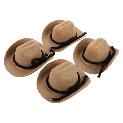 ERINGOGO 4 Stück Teiliges Mini Cowgirl Hüte Flauschige Miniatur Cowboy Mützen für Puppen Vielseitige Kleine Western Hüte für Bastelprojekte Dekorative Partyaccessoires und Mini-Dekorationen ERINGOGO 4 Stück Teiliges Mini Cowgirl Hüte Flauschige Miniatur Cowboy Mützen für Puppen Vielseitige Kleine Western Hüte für Bastelprojekte Dekorative Partyaccessoires und Mini-Dekorationen von ERINGOGO