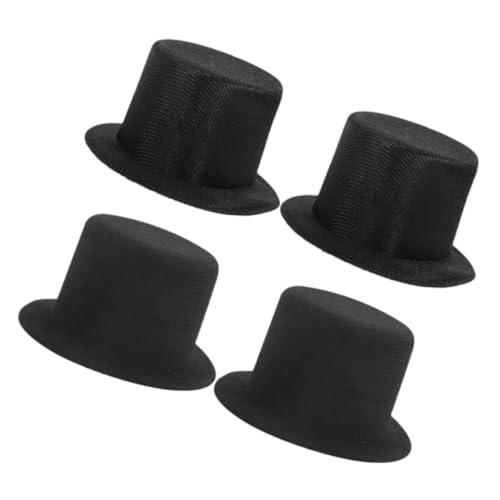 ERINGOGO 4 Stück Teiliges Mini Schneemann Hüte Kleine Schwarze Miniatur aus Filz und Glänzendem für DIY Bastelprojekte Puppendekoration und Winterliche Handarbeiten ERINGOGO 4 Stück Teiliges Mini Schneemann Hüte Kleine Schwarze Miniatur aus Filz und Glänzendem für DIY Bastelprojekte Puppendekoration und Winterliche Handarbeiten von ERINGOGO