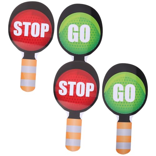 ERINGOGO 4 Stück Teiliges Verkehrsschilder Doppelseitige Hand-signalleuchten in Rot und Grün Kindersichere Materialien Interaktives Lernspielzeug für Kindergarten und Grundschule zur ERINGOGO 4 Stück Teiliges Verkehrsschilder Doppelseitige Hand-signalleuchten in Rot und Grün Kindersichere Materialien Interaktives Lernspielzeug für Kindergarten und Grundschule zur von ERINGOGO