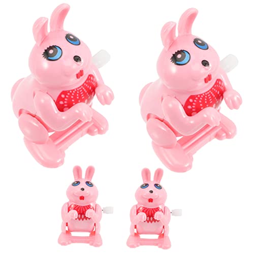 ERINGOGO 4 Stück Uhrwerk-Kaninchen-Modell Spiel Kleinkinder Cool zappeln federnd Toys jucarii pentru copii Children Toys Pinch Toy Party-Uhrwerk Uhrwerkzubehör für Plastik Rosa von ERINGOGO