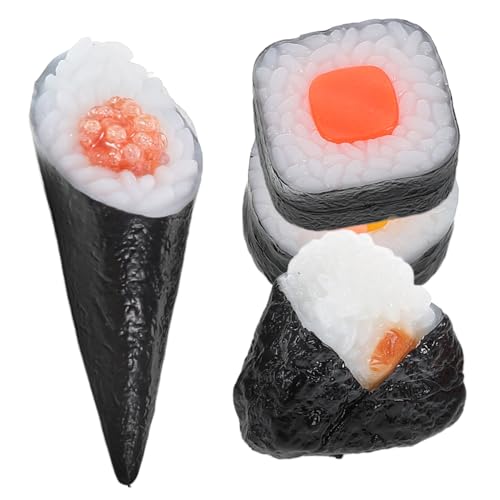 ERINGOGO 4 Teiliges Sushi Modell Spielküche Geld Gefälschte Lebensmittel Requisite Sushi Party Dekorationen Sushi Dekoration Grasspielzeug Simuliertes Essen Künstliches von ERINGOGO