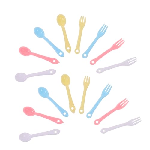 ERINGOGO 40 Sätze Teiliges Miniatur Kunststoff Besteck Set mit Bunten Mini Gabeln und Löffeln für Puppenhaus Dekoration Mini Tischgeschirr für Kreative Spiel und Lernzwecke ERINGOGO 40 Sätze Teiliges Miniatur Kunststoff Besteck Set mit Bunten Mini Gabeln und Löffeln für Puppenhaus Dekoration Mini Tischgeschirr für Kreative Spiel und Lernzwecke von ERINGOGO