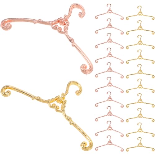 ERINGOGO 40 Stück Teiliges Mini kleiderbügel Metall Vintage Puppenkleiderbügel in Gold und Roségold Kleine Kleiderbügel für Puppenhaus Stabile Mini Garderobe für Puppenkleidung und ERINGOGO 40 Stück Teiliges Mini kleiderbügel Metall Vintage Puppenkleiderbügel in Gold und Roségold Kleine Kleiderbügel für Puppenhaus Stabile Mini Garderobe für Puppenkleidung und von ERINGOGO