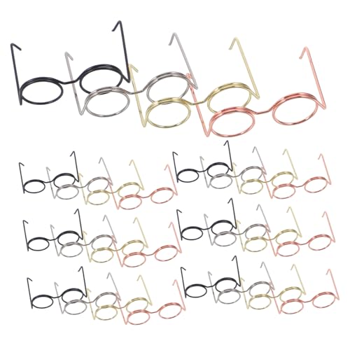 ERINGOGO 40 Stück Teiliges Miniatur Puppenbrillen Metallrahmen Leicht und Robust Runde Kleine Brillen Für DIY Bastelprojekte Puppendekoration Und Dollhouse Miniaturzubehör ERINGOGO 40 Stück Teiliges Miniatur Puppenbrillen Metallrahmen Leicht und Robust Runde Kleine Brillen Für DIY Bastelprojekte Puppendekoration Und Dollhouse Miniaturzubehör von ERINGOGO