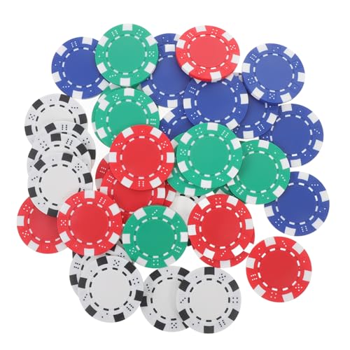 ERINGOGO 40St Jetons spielchips spielgeld Pokermarker Pokerchips-Set Zählschips Pokertisch Chips- Pokerkarten Quest-Chips Kartenspiel Pokerspiel, Chips zählen Spielzubehör Abs von ERINGOGO