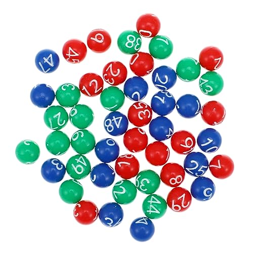 ERINGOGO 49 Stück Maschinenball Partyball Für Tombola Spiel Bingo Plastikbälle Bingo Bälle Bingo Spiel Zahlenball Bingo Spielbälle Tombola Zahlenbälle Tombola Spielbälle von ERINGOGO