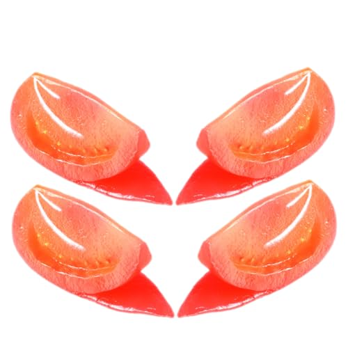 ERINGOGO 4pcs Realistische Tomaten Gefälschte Tomatenmodelle Lebensee Tomatenscheiben Foto -Requisiten von ERINGOGO