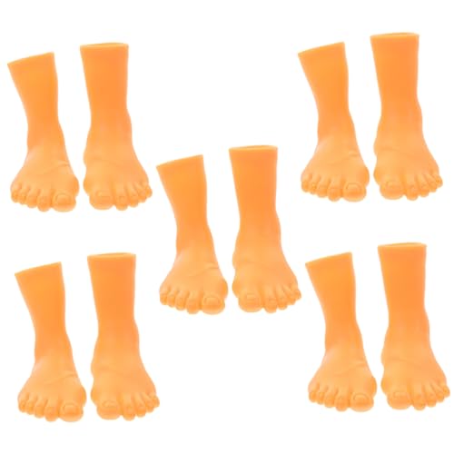 ERINGOGO 5 Sätze Füße Fingerpuppen Links Rechts Kleine Vinyl Feet Puppen Für Party von ERINGOGO