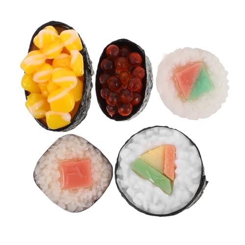 ERINGOGO 5 Stück Sushi-Modell künstliche Nahrungsmittel zur Ausstellung simuliertes Essen Sushi zubehör Sushi-Deko realistisches Spielfutter Requisiten für Lebensmittelpräsentationen PVC von ERINGOGO