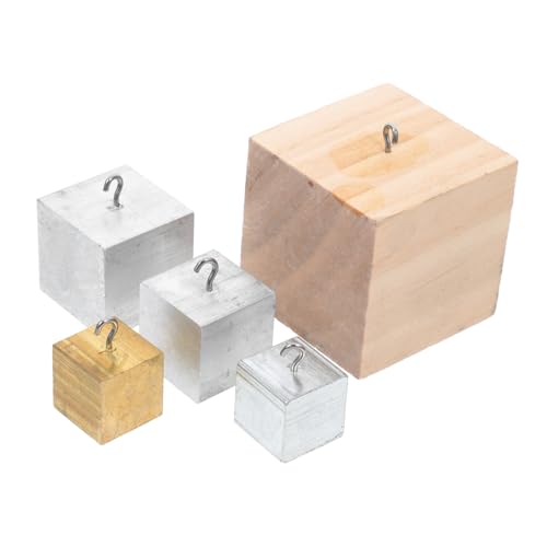 ERINGOGO 5 Stück Teiliges Dichtewürfel Set aus Kupfer Aluminium und Holz mit Praktischem Haken für Vielseitige Wissenschaftliche Experimente und Demonstrationen ERINGOGO 5 Stück Teiliges Dichtewürfel Set aus Kupfer Aluminium und Holz mit Praktischem Haken für Vielseitige Wissenschaftliche Experimente und Demonstrationen von ERINGOGO