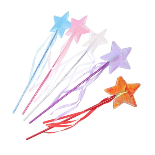 ERINGOGO 5 Stück Teiliges Feenstab mit Sternform und Quaste Zauberhafter Cosplay für Mädchen als Gastgeschenk und Dekoration bei Halloween und Geburtstagsfeiern ERINGOGO 5 Stück Teiliges Feenstab mit Sternform und Quaste Zauberhafter Cosplay für Mädchen als Gastgeschenk und Dekoration bei Halloween und Geburtstagsfeiern von ERINGOGO