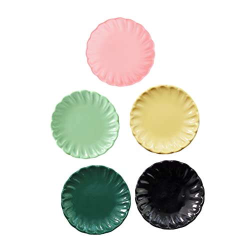 ERINGOGO 5 Stück Teiliges Miniatur Geschirrset für Puppenhaus Robuste Mini Teller in Schwarz Dunkelgrün Hellgrün Creme und Rosa Realistische Küchendekoration für Sammler und Rollenspiele ERINGOGO 5 Stück Teiliges Miniatur Geschirrset für Puppenhaus Robuste Mini Teller in Schwarz Dunkelgrün Hellgrün Creme und Rosa Realistische Küchendekoration für Sammler und Rollenspiele von ERINGOGO