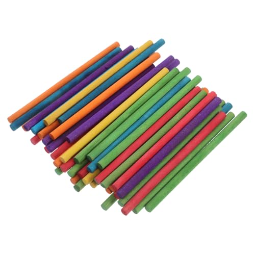 ERINGOGO 50 Stück Kinder Percussion Sticks Musikinstrumente Bunte Musikinstrumente Hartholz Musiksticks Vorschul Musikinstrumente Musikinstrumente Für Holz von ERINGOGO