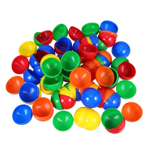 ERINGOGO 50 Stück Lotteriekugel Tombola farbige Bingokugeln Pool-Basketballkorb Pool-Basketballnetz Pongbälle tischtennisball tischfussball kleine Spielbälle Bälle für die Heimparty Plastik von ERINGOGO