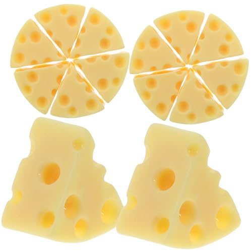 ERINGOGO 50 Stück Mikrokäse Künstlicher Kirschblütenbaum Sie Küchenfutter gefälschte Raupe Käsekuchen küche deko küchen deko Simulationskäse gefälschtes Essen Harz Yellow von ERINGOGO