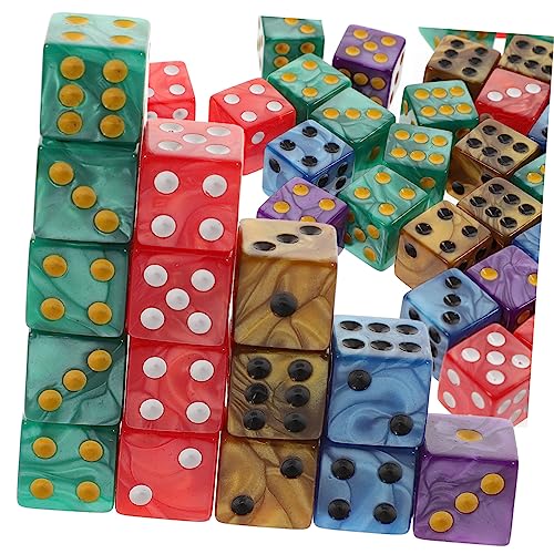 ERINGOGO 50 Stück Würfel gesetzt leeres Spiel leeres Brettspiel Würfelspiele Unterhaltungswürfel für Toys Children Toys filges Acryl-Spielwürfel zarte Würfelstütze von ERINGOGO