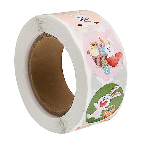 ERINGOGO 500 Stück 1 Rolle Aufkleber Ostern Dekorationen Partyzubehör Papier von ERINGOGO