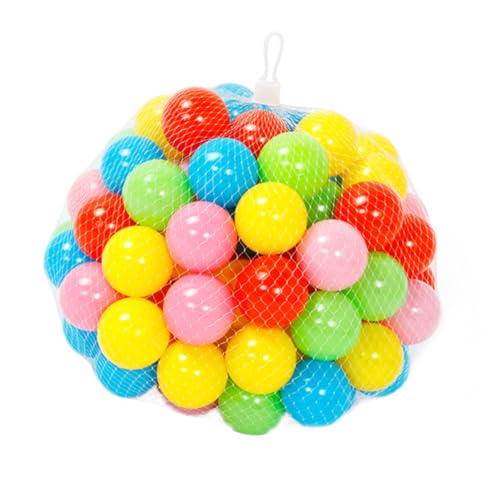 ERINGOGO 50Stücke Ocean Balls Bunte Kunststoffbälle Für Spielpool Lernspielzeug Für Junge Mädchen Und Kleinkinder Zufällige Farben Für Drinnen Und Draußen von ERINGOGO