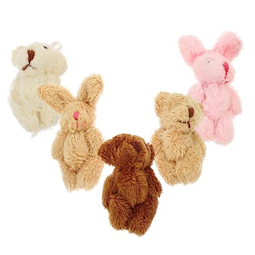 ERINGOGO 5St Puppenhauspuppe Spielzeug für Kinder kinderspielzeug Kuscheltiere Bunny Miniaturtier Mini-Puppenspielzeug Miniatur-Plüschpuppe Zubehör für Minipuppen Miniatur-Puppenhauszubehör von ERINGOGO