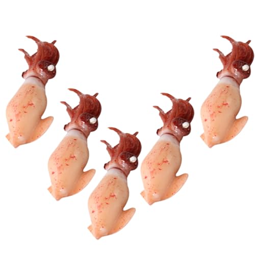 ERINGOGO 5pcs Gefälschte Künstliche Calamary Pretend Spielen Lebensmittel Spielzeug Realistische Fleisch Display Prop von ERINGOGO