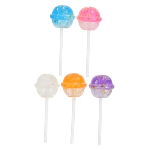 ERINGOGO 5pcs Mini Simulation Lollipop Charms Hängende Ornament Dessert Anhänger Für Schlüssel Ketten Armband Halskette Schmuck Machen von ERINGOGO