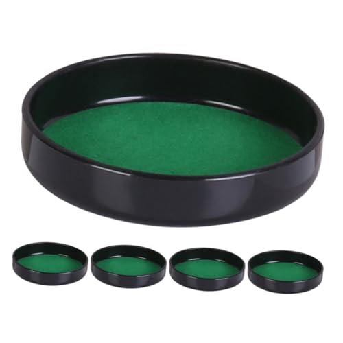 ERINGOGO 5st Zubehör Für Siebbecher-Chassis Würfel Shaker Halter Würfelbecherhalter Spiel-Requisiten Würfelstreuer-tablett Bodenplatte des Würfelbechers Ktv-Game-Cup-Deckel Green Plastik von ERINGOGO