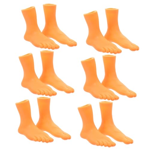 ERINGOGO 6 Paar Fingerstiefel Fingerspielzeug Tragbare Fingerpuppen Fingerpuppen Für Kinder Geschichtenpuppen Interaktive Fingerpuppen Winzige Fußpuppen Linke Und Rechte Fußpuppen von ERINGOGO