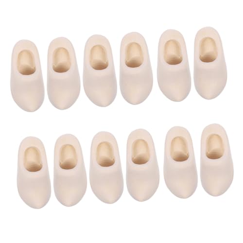 ERINGOGO 6 Paare Mini Holzschuhe Unbemalte Niederländische Puppenschuhe aus Holz für Puppenhaus Deko DIY Bastelprojekte mit Feiner Detailverarbeitung ERINGOGO 6 Paare Mini Holzschuhe Unbemalte Niederländische Puppenschuhe aus Holz für Puppenhaus Deko DIY Bastelprojekte mit Feiner Detailverarbeitung von ERINGOGO