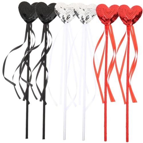 ERINGOGO 6 Stück Teiliges Herz für Glitzereffekt Farbige Pailletten Dekorative Feenstäbe für Mädchen als Partygeschenk und Bühnenaccessoire ERINGOGO 6 Stück Teiliges Herz für Glitzereffekt Farbige Pailletten Dekorative Feenstäbe für Mädchen als Partygeschenk und Bühnenaccessoire von ERINGOGO