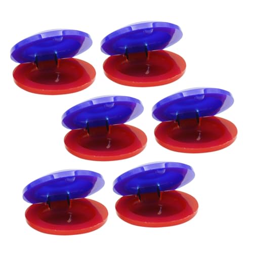 ERINGOGO 6 Stück Teiliges Kastagnetten Farbiges Percussion Musikalisches Lernspielzeug für Vorschulkinder Fördert Rhythmusgefühl und Klangwahrnehmung Sicher und Langlebig in Rot und Blau ERINGOGO 6 Stück Teiliges Kastagnetten Farbiges Percussion Musikalisches Lernspielzeug für Vorschulkinder Fördert Rhythmusgefühl und Klangwahrnehmung Sicher und Langlebig in Rot und Blau von ERINGOGO
