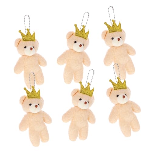 ERINGOGO 6 Stück Teiliges Mini Plüschbär Schlüsselanhänger Kleine Kuschelige Stofftiere als Dekorative Taschenanhänger Leichte und Langlebige DIY Bären Puppen für Rucksack Gepäck und ERINGOGO 6 Stück Teiliges Mini Plüschbär Schlüsselanhänger Kleine Kuschelige Stofftiere als Dekorative Taschenanhänger Leichte und Langlebige DIY Bären Puppen für Rucksack Gepäck und von ERINGOGO