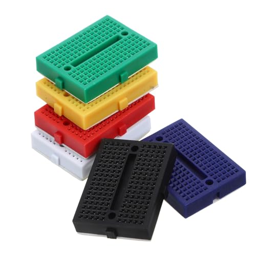ERINGOGO 6 Stück Teiliges Mini lötfreies Steckbrett Wissenschaftliche Experimente Robuste Kleine Breadboards in Farben Praktisch für Prototypen und Elektronische Schaltungen ERINGOGO 6 Stück Teiliges Mini lötfreies Steckbrett Wissenschaftliche Experimente Robuste Kleine Breadboards in Farben Praktisch für Prototypen und Elektronische Schaltungen von ERINGOGO