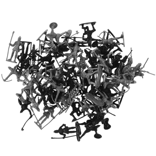 ERINGOGO 60 Stück Teiliges Mittelalterliches Soldaten Figuren Set aus Robustem Kunststoff Detailreiche Miniatur Armee mit Römischen Rittern und Kavallerie Schwarz silbernes Design für ERINGOGO 60 Stück Teiliges Mittelalterliches Soldaten Figuren Set aus Robustem Kunststoff Detailreiche Miniatur Armee mit Römischen Rittern und Kavallerie Schwarz silbernes Design für von ERINGOGO