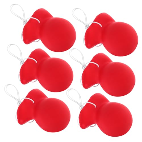 ERINGOGO 6St Clownsnase Clown-Horn rote Nase Kunst das Clownkostüm Halloween-Maske Cosplay-Party Fasching verkleidung faschingskostüme Clown-perücke kleine Nase Clown falsche Nase Gummi von ERINGOGO