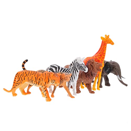 ERINGOGO 6St Simulationstiermodell wohnzimmerdeko raumdeko Simulationstiere Miniaturtiere Tigerfigurenmodell Waldtierfiguren realistische Tierfiguren Spielzeug für den Schulunterricht Vinyl von ERINGOGO