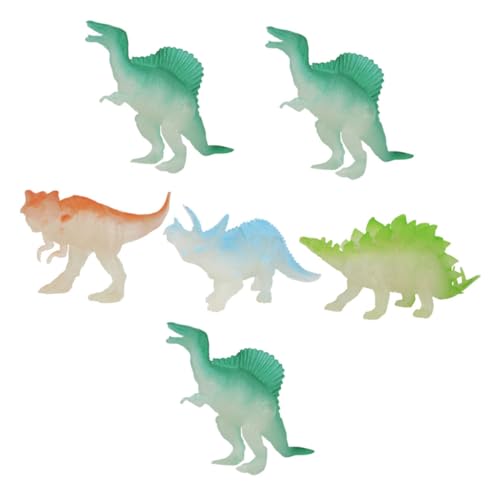 ERINGOGO 6Stücke Leuchtende Dinosaurier Modelle Mini Tiermodell Für Nachtlicht Zufällige Designs Als Partygeschenk Und Lernspielzeug von ERINGOGO