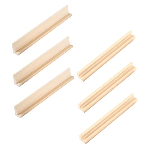 ERINGOGO Tischaufsteller Holzaufsteller 6er Set Domino Halter Wiederverwendbare Domino Ständer Und Präsentationsplatten DIY Domino Racks Für Kreatives Und Ausstellen Größe von ERINGOGO