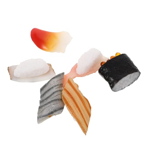 ERINGOGO 6st Sushi-Simulation Mini-Food- Realistisches Sushi-Food-Modell Simuliertes Sushi- Lebensechtes Lebensmittelmodell Realistisches Sushi-Modell Plastik von ERINGOGO