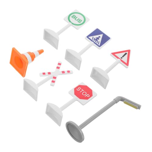 ERINGOGO 7 Stück Teiliges Mini verkehrsschilder Kindersicherem Kunststoff Realistisches Straßenschild Kreative Eisenbahn Baustellenszenarien Fördert Kognitive Fähigkeiten und Sicheres ERINGOGO 7 Stück Teiliges Mini verkehrsschilder Kindersicherem Kunststoff Realistisches Straßenschild Kreative Eisenbahn Baustellenszenarien Fördert Kognitive Fähigkeiten und Sicheres von ERINGOGO