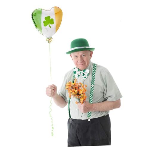 ERINGOGO 7St st. Patricks Day Accessoires Foto-Requisiten Partyzubehör grünes grüner Anzug faschingskostüme karnevalskostüme falscher Schnurrbart st. Patricks Day Schnurrbart Green von ERINGOGO