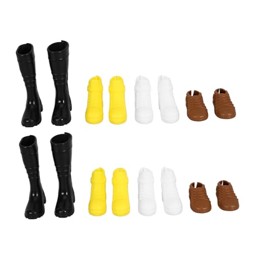 ERINGOGO 8 Paare Puppenschuhe Miniatur-puppenstiefel Süße Puppenschuhe Miniaturpuppenschuhe Mini-Turnschuhe Mini-fingerschuhe Verkleiden Puppenturnschuhe Mini-Schuhe Plastik von ERINGOGO