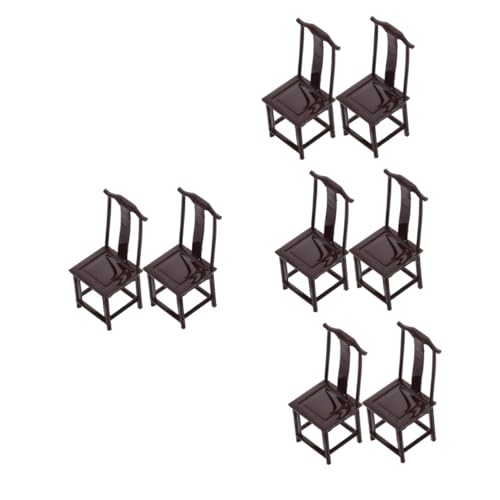 ERINGOGO 8 STK Mini-stuhlmodell Puppenzubehör Puppenhaus Mini Vintage Stuhl Dekore Mini-Vintage-stuhlmodell Puppenhaus Miniatur Vintage Stuhl Puppenstubenstuhl Modell Abs Retro-Stuhl Möbel von ERINGOGO