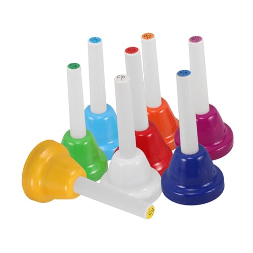 ERINGOGO 8 STK Musikalisches Handglocken-Set Weihnachtshandglocke Schulglocke Glocken Für Schlaginstrumente Pädagogisches Musikspielzeug Musik Glocken Musikinstrument Für Kleinkinder Metall von ERINGOGO