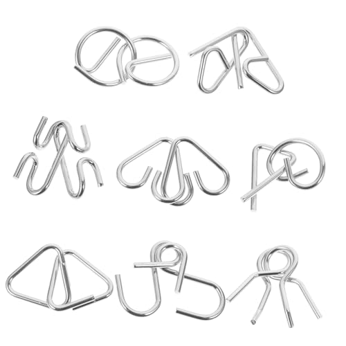 ERINGOGO 8 Stück Teiliges Metall Denkspiel Gehirntraining Puzzle Teaser Konzentration Problemlösung und Geschicklichkeit für Jungen und Mädchen ERINGOGO 8 Stück Teiliges Metall Denkspiel Gehirntraining Puzzle Teaser Konzentration Problemlösung und Geschicklichkeit für Jungen und Mädchen von ERINGOGO