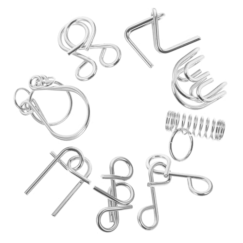 ERINGOGO 8 Stück Teiliges Metall Knobelspiel Antike Brain Teaser Puzzles Langlebige Tragbare Intelligenzspiele zur Konzentrationsförderung Geduld Problemlösungsübungen für Jugendliche und ERINGOGO 8 Stück Teiliges Metall Knobelspiel Antike Brain Teaser Puzzles Langlebige Tragbare Intelligenzspiele zur Konzentrationsförderung Geduld Problemlösungsübungen für Jugendliche und von ERINGOGO