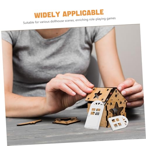 ERINGOGO 8 Stück Teiliges Miniatur Puppenhaus Fenster Türset aus Kunststoff Detailreiche Weiße Rahmen Einfach zu Montieren Zubehör für DIY Puppenhaus Möbeldekoration Kreatives Bastelset ERINGOGO 8 Stück Teiliges Miniatur Puppenhaus Fenster Türset aus Kunststoff Detailreiche Weiße Rahmen Einfach zu Montieren Zubehör für DIY Puppenhaus Möbeldekoration Kreatives Bastelset von ERINGOGO
