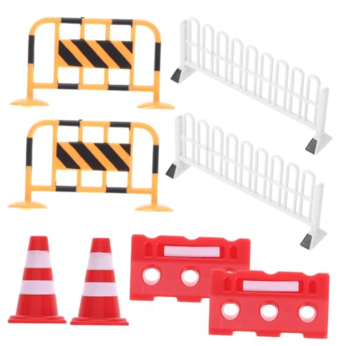 ERINGOGO 8 Stück Teiliges Verkehrsschild mit Miniatur Verkehrsleitkegel und Barrikaden Robustes Lernspielzeug für Modellbau Sandtisch und Verkehrserziehung ERINGOGO 8 Stück Teiliges Verkehrsschild mit Miniatur Verkehrsleitkegel und Barrikaden Robustes Lernspielzeug für Modellbau Sandtisch und Verkehrserziehung von ERINGOGO