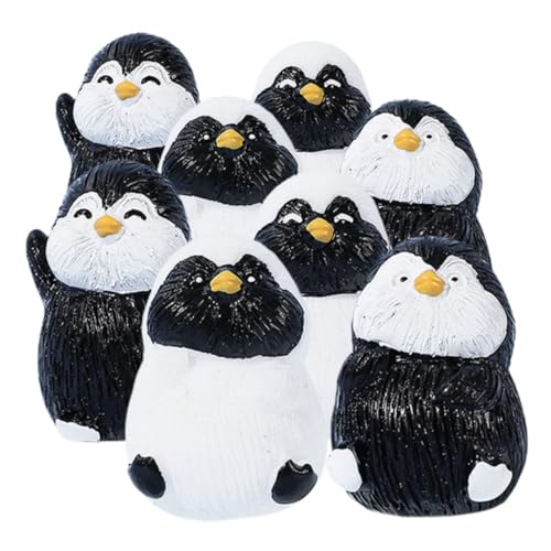 ERINGOGO 8St Mikrolandschaft Pinguin Puppenhauszubehör Pinguinfiguren Spielzeug Pinguine Pinguin-Ornament Meereslebewesen-Modell tierfiguren spaß Tiere Mini-Tiermodell Mini-Pinguin Harz von ERINGOGO